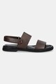 Kožené sandále Tommy Hilfiger PREMIUM HILFIGER STRAPPY LH SAND FM0FM05356 hnedá SS25
