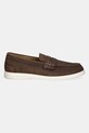 Nubukové mokasíny Tommy Hilfiger TOMMY HILFIGER NUBUCK P LOAFER FM0FM05350 hnedá SS25