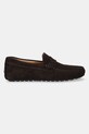 BOSS mocasini din piele întoarsă Noel 50541750.201 maro SS25