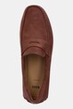 BOSS mocasini din piele intoarsa Noel burgundia 50541750.224