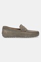 BOSS mocasini din piele intoarsa Noel 50541750.342 verde SS25