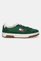 Tommy Jeans velúr sportcipő CUPSOLE SUEDE EM0EM01568 zöld SS25