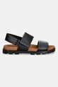Δερμάτινα σανδάλια Camper Brutus Sandal K100777.011 μαύρο SS25