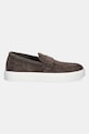 Calvin Klein mocasini din piele intoarsa MOCCASIN SUE UNLINED HM0HM01819 maro SS25