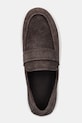 Calvin Klein mocasini din piele intoarsa MOCCASIN SUE UNLINED maro HM0HM01819