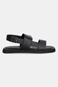 Kožené sandále Calvin Klein BACK STRAP W/ BUCKLE HM0HM01736 čierna SS25