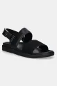 Calvin Klein sandały BACK STRAP W/ BUCKLE LOGO tekstylny czarny HM0HM01742