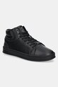 Sneakers boty Calvin Klein HIGH TOP LACE UP EYELET JAQ MONO přírodní kůže černá HM0HM01816