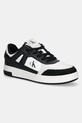 Обувки Calvin Klein Jeans BASKET CUP LOW LACEUP LTH MIX изкуствен черен YM0YM01308