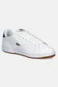 Usnjene superge Lacoste CARNABY CUP Zrnato usnje bela 49SMA0036