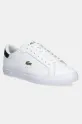 Lacoste sandale de piele POWERCOURT sintetic alb 49SMA0081