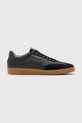 AllSaints sneakers din piele Leo Low Top piele întoarsă negru M008FC.BLK