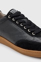 AllSaints sneakersy skórzane Leo Low Top czarny M008FC.BLK