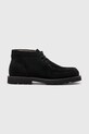 Замшеві кросівки AllSaints Skiff Suede Boot без утеплення чорний M015FC.BLK