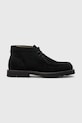 Σουέτ παπούτσια AllSaints Skiff Suede Boot δέρμα σαμουά μαύρο M015FC.BLK