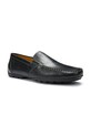 Geox mocasini de piele UOMO MONER U1144V.00039.C9999 negru SS25