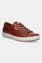 Ecco bőr sportcipő Soft 7 Shoe Lace Up alacsony barna 430004.01053