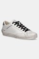 Kožené sneakers boty Crime London DISTRESSED nízký bílá 14004PP7