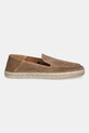 Semišové espadrilky Hackett London ALTEA LOAFER HMS21491 hnedá SS25