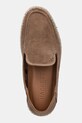 Semišové espadrilky Hackett London ALTEA LOAFER hnedá HMS21491