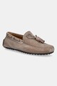 Hackett London mokasyny zamszowe DRIVER TASSEL skóra zamszowa brązowy HMS21486