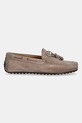 Hackett London mokasyny zamszowe DRIVER TASSEL HMS21486 brązowy SS25