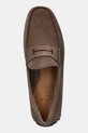 Hackett London mokasyny zamszowe DRIVER LOAFER brązowy HMS21485.896