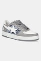 A Bathing Ape leather sneakers BAPE STA #2 M2 grain leather gray 1K80191302