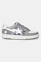 A Bathing Ape leather sneakers BAPE STA #2 M2 1K80191302 gray SS25