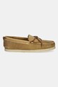 Clarks Originals mokasyny skórzane Godney Mocc 26180762 zielony SS25