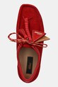 Clarks Originals mokasyny zamszowe Wallabee czerwony 26180195