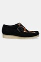 Clarks Originals półbuty zamszowe WallabeeBuckle 26180611 czarny SS25
