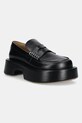 JW Anderson mokasyny skórzane Platform Moccasin casual czarny FW0168.LA0020.999