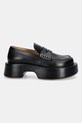 JW Anderson mokasyny skórzane Platform Moccasin FW0168.LA0020.999 czarny SS25