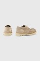 Obuv Semišové poltopánky AllSaints Skiff Woven Shoe M057FC béžová