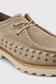 Semišové poltopánky AllSaints Skiff Woven Shoe béžová M057FC