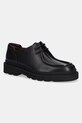 Maison Kitsuné półbuty skórzane Lace Up Derbies eleganckie czarny OM04103LR0005
