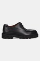 Maison Kitsuné półbuty skórzane Lace Up Derbies OM04103LR0005 czarny SS25