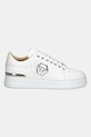 Philipp Plein sneakersy skórzane Nappa Lo-Top Hexagon USC0670.PLE010N.01 biały SS25
