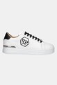 Philipp Plein sneakersy skórzane Nappa Lo-Top Hexagon USC0692.PLE075N.02 biały SS25