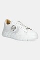 Philipp Plein sneakersy skórzane Nappa Lo-Top Hexagon skóra zamszowa biały USC0698.PLE075N.01