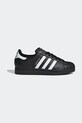 Kožne tenisice adidas Originals Superstar II ravni crna JI0079