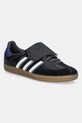 Kožne tenisice adidas Originals Samba LT zrnata koža crna JQ5125