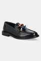 Filling Pieces mokasyny skórzane Loafer Bouquet casual czarny 44278131861