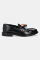 Filling Pieces mokasyny skórzane Loafer Bouquet 44278131861 czarny SS25
