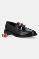 Filling Pieces mokasyny skórzane Loafer Bouquet 44278131861 czarny