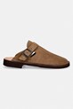 Fracap Mules mule skórzane S100 brązowy SS26