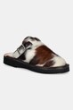 Παντόφλες σουέτ Fracap Mules άλλο καφέ S100