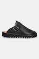 Fracap ciabatte slide in camoscio Mules S100 nero SS25