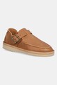 Kožené mokasíny Fracap Sandals plochý hnedá D151
